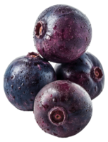 AI generated Fresh ripe blueberries with water drops for healthy eating on transparent background - stock png. png