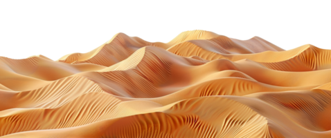 AI generated Tranquil desert dunes under the silence of night on transparent background - stock png. png