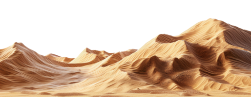 AI generated Tranquil desert dunes under the silence of night on transparent background - stock png. png