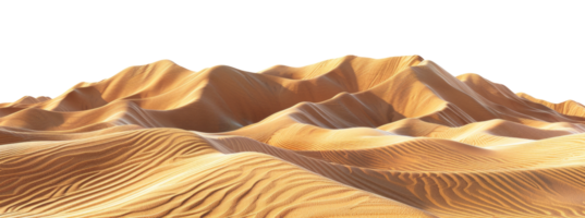 AI generated Tranquil desert dunes under the silence of night on transparent background - stock png. png