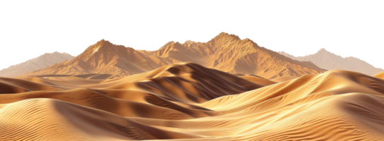 AI generated Tranquil desert dunes under the silence of night on transparent background - stock png. png