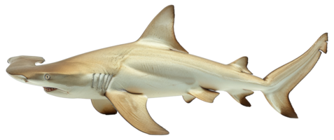 AI generated Hammerhead shark swimming gracefully in the ocean on transparent background - stock png. png