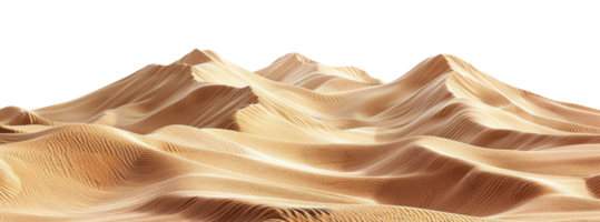 ai gegenereerd rustig woestijn duinen onder de stilte van nacht Aan transparant achtergrond - voorraad png. png