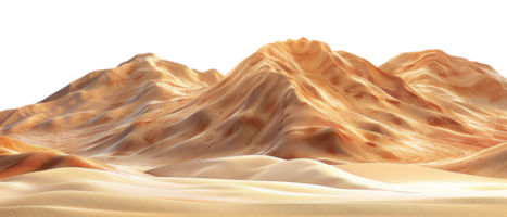 AI generated Tranquil desert dunes under the silence of night on transparent background - stock png. png