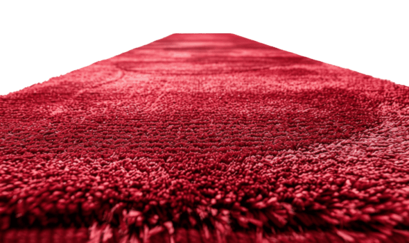AI generated Close-up of plush red carpet texture for VIP events on transparent background - stock png. png