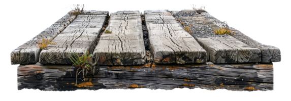 AI generated Wooden pier on transparent background - stock png. png