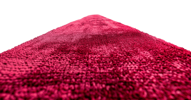 AI generated Close-up of plush red carpet texture for VIP events on transparent background - stock png. png