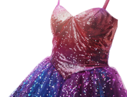 AI generated Sequined cocktail dress for parties on transparent background - stock png. png