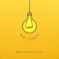 Minimalist Creative Doodle Lamp Business Card template