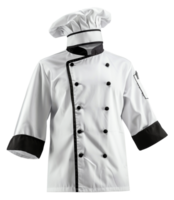 AI generated Chef's white uniform with hat on transparent background - stock png. png