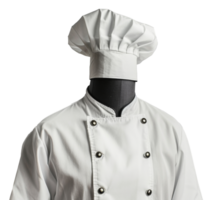 AI generated Chef's white uniform with hat on transparent background - stock png. png