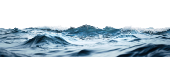 ai generiert Oberfläche von Meer Wasser auf ein transparent Hintergrund png