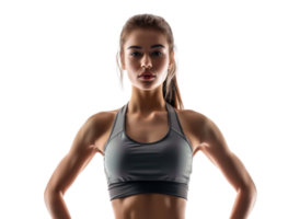 AI generated Fitness woman with transparent background png