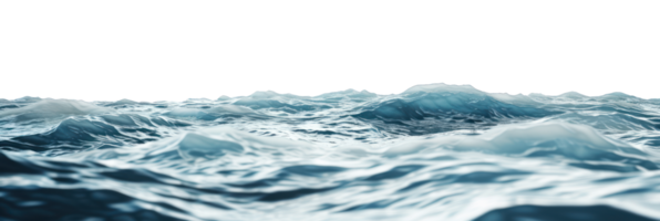 ai generiert Oberfläche von Meer Wasser auf ein transparent Hintergrund png