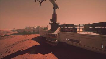 Base und Raumschiff auf Planet Mars video