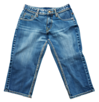 AI generated Classic blue denim jeans on transparent background - stock png. png