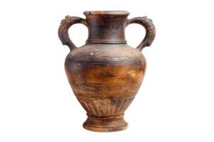 ai généré ancien amorphe vase sur une transparent Contexte png