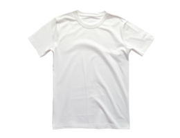 AI generated White blank t-shirt front mockup on a transparent background png