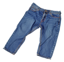 ai gerado clássico azul jeans jeans em transparente fundo - estoque png. png