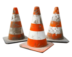 AI generated Traffic cone on a transparent background png