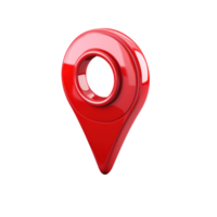 AI generated Red map pointer icon on transparent background png