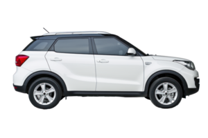 AI generated SUV car, side view on transparent background png