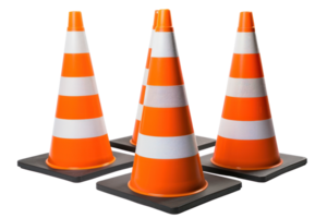 AI generated Traffic cone on a transparent background png