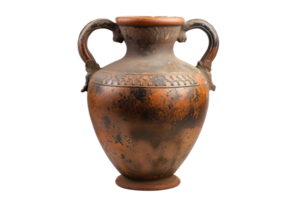 AI generated Ancient amorphous vase on a transparent background png