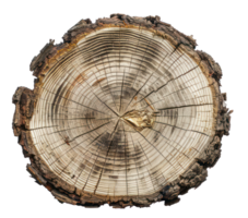 ai gerado detalhado árvore anel padronizar do uma madeira fatia em transparente fundo - estoque png. png