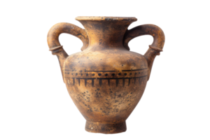 AI generated Ancient amorphous vase on a transparent background png