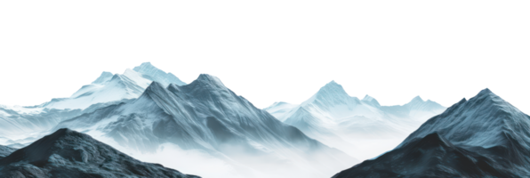 ai generiert Berg Landschaft auf ein transparent Hintergrund png