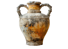 ai généré ancien amorphe vase sur une transparent Contexte png