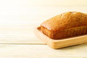 Homemade banana bread sliced photo