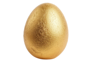 AI generated Golden egg on a transparent background png