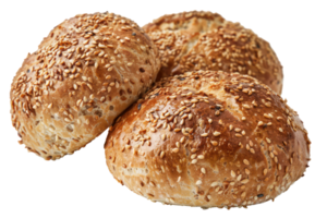 ai genererad gyllene brun sesam utsäde burger bulle på transparent bakgrund - stock png. png