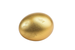 ai gerado dourado ovo em uma transparente fundo png