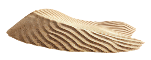 AI generated Textured sand dunes with natural wave on transparent background - stock png. png