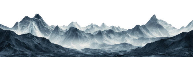 ai generiert Berg Landschaft auf ein transparent Hintergrund png