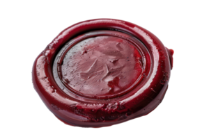 AI generated Vintage red wax seal for secure correspondence on transparent background - stock png. png