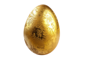 AI generated Golden egg on a transparent background png