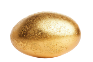 AI generated Golden egg on a transparent background png