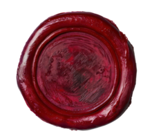 AI generated Vintage red wax seal for secure correspondence on transparent background - stock png. png