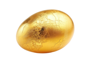 AI generated Golden egg on a transparent background png