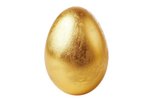 ai généré d'or Oeuf sur une transparent Contexte png