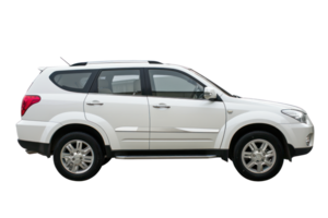 AI generated SUV car, side view on transparent background png