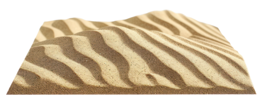 ai generato strutturato sabbia dune con naturale onda su trasparente sfondo - azione png. png