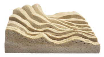 ai généré texturé le sable dunes avec Naturel vague sur transparent Contexte - Stock png. png