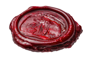 AI generated Vintage red wax seal for secure correspondence on transparent background - stock png. png
