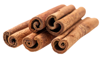 AI generated Whole cinnamon sticks on transparent background - stock png. png