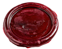 AI generated Vintage red wax seal for secure correspondence on transparent background - stock png. png